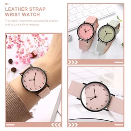 Mikikit 2 Pieces Women's Quartz Watch Women's Bracelets Girls Watches Slap Bracelets For Children Watch Nurse Children's Watch Luxury Watches For Fashionable Wristwatch Female Watch Decoration, pink