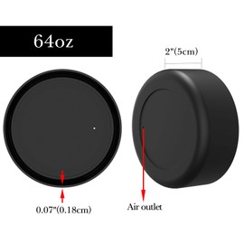 Linkidea Water Bottle Boot Compatible with ThermoFlask Insulated Stainless Steel 64oz Bottles, Silicone Water Bottle Bottom Sleeve Cover Protector, Waterbottle Bumper (Black)