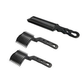3PCS Wezxrauo Professional Barber Comb Set for Men - Fade & Blend Hair Cutting Combs with Curved Guides, Styling Tools for Salon or Home Use