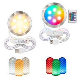 BambooSegD LED Lamp Kit 001 for Bambu Lab MH001, 3D Printer Light Kit, MakerWorld DIY Hardware Lamp Kit,Round Light for 3D Printing USB 5V LED Kit 001 with Power-Off Memory Dimmable 3 Color