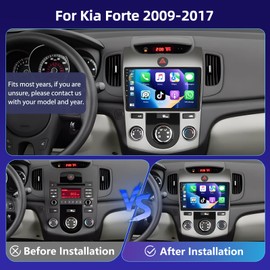 Motorsi [2+64G] Car Stereo Radio for KIA Forte 2009-2017 with Carplay Android Auto 9" Touch Screen Android Audio with GPS Navigation Mirror Link RDS/FM Bluetooth Hi-Fi Backup Camera MIC