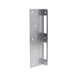 FEPS Lock Universal Repair Strike Plate FE-RS001 for Room Doors Strike Plate Brushed Stainless Steel Angle Strike Plate Can Be Used Right/Left