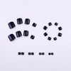 Polka Dot Press On Toenail Short Square Fake Toenails Black