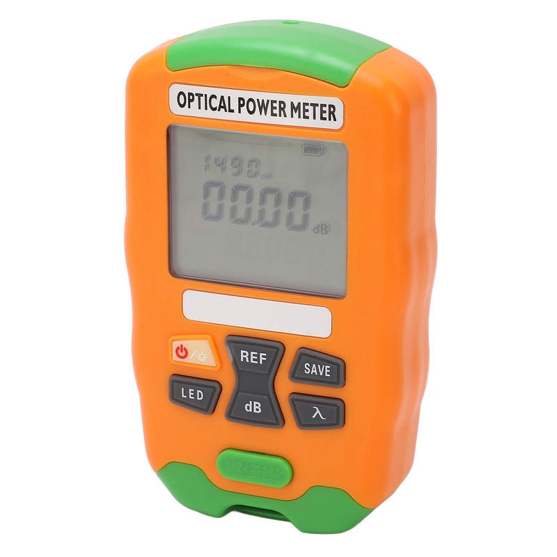 Orange Mini Fiber Optic Power Meter Fast Accurate Sensitive Robust