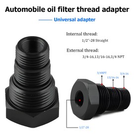 CGEAMDY Thread Adapter Reducer, Black Anodised Surface Socket to Male Thread Adapter, Corrosion Resistance Aluminium Alloy Male Thread Reducer (46 x 30.3 x 12 mm)