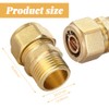 Pack of 2 Brass Compression Fitting for Copper Pipe with