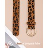 Alphyly Neries Leopard Print Leather Belts for Women Fashion, Women’s