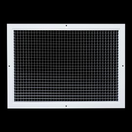 Fits 14x20 and 20x14 Duct Opening | Aluminum Eggcrate Return Air Grille | Low Noise & High Air Flow, Rust Proof Vent Cover Grill for Sidewall & Ceiling | White | Outer Dimensions: 15.75" X 21.75"