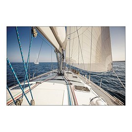 Sailboat Yacht Backdrop Banner - 9 feet x 6 feet - Photo and Party Decor
