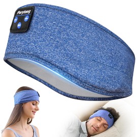 Perytong Bluetooth Headband Headphones, Sleep Headphones Bluetooth for Side Sleepers - Sleeping Headphones Comfortable Headband with Thin Speaker Microphone Handsfree Gift Ideas for Women Men