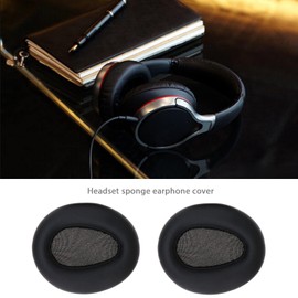 Create idea 1 Paar Ohrpolster Kompatibel mit Sony MDR-10RBT 10RNC 10R Kopfhörer Ersatz Weicher Komfort PU-Leder Ohrpolster Headset Ersatzteile Schwarz
