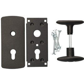 KOTARBAU® Garage Door Handle 76 x 173 mm Mounting Elements Door Handle Set with Sign Garage Door Handle Gate Fitting Steel