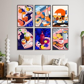 Offito 6 Pack Paint by Numbers Kit for Adults Beginners - 10x14 Inch Party Adult Paint by Number Kits on Canvas, DIY Acrylic Oil Number Painting Kits for Adults, Perfect for Gift Home Decor