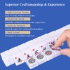 American Mahjong Set, 166 White Tiles with Blue Carrying Bag,