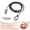 uxcell 3/8"(10mm) Aluminum Crimping Loop Sleeve, Wire Rope Stop Sleeve