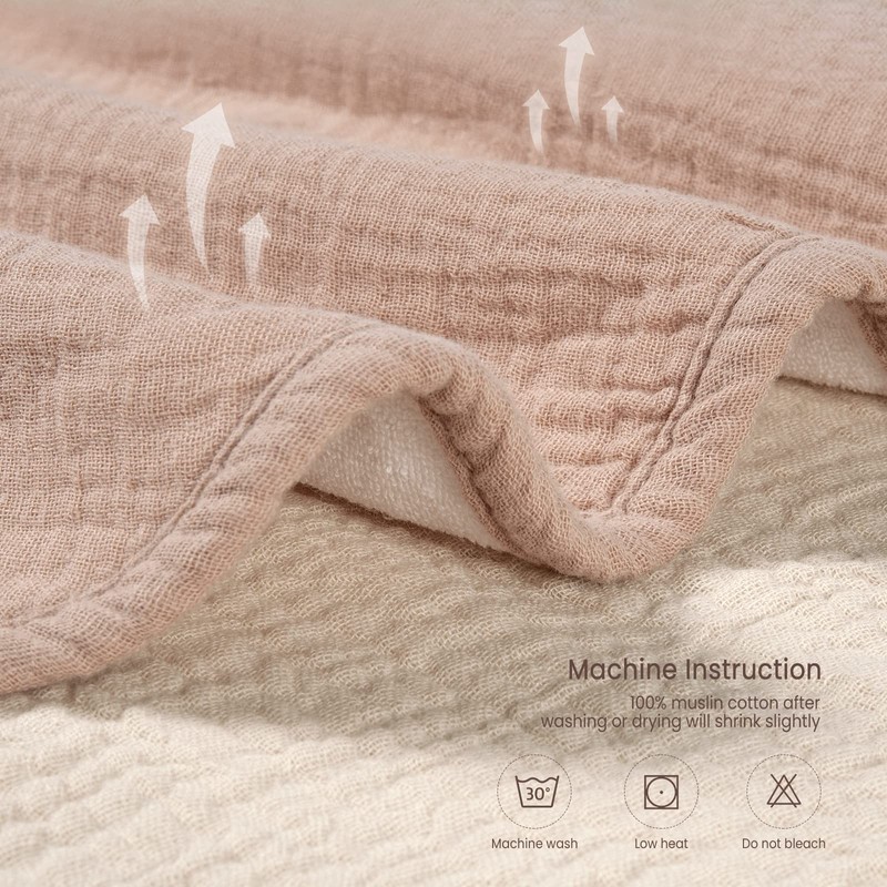 lulumoon Muslin Burp Cloths for Babies: 100% Soft Cotton Large
