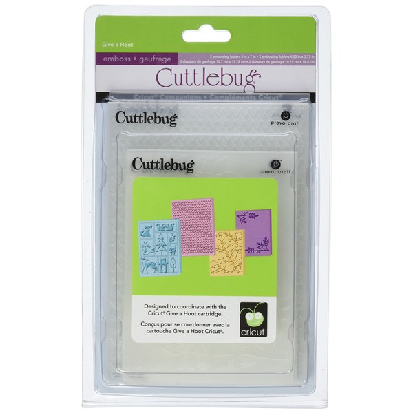 Cuttlebug Provo Craft Cricut Companion Embossing Folder Bundle, Give A
