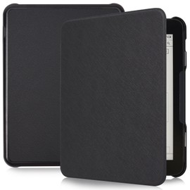 Caweet Case for Nook GlowLight 4 Plus 7.8" 2023 Release, Ultra Lightweight PU Leather Shell Cover with Magnetic Closure, Black