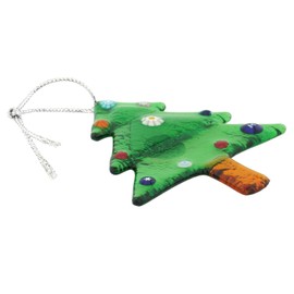 GlassOfVenice Murano Glass Christmas Tree Ornament - Green