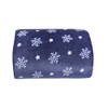 Micro-Pro Navy Snowflake Sherpa Lined Fleece Blanket Throw Cosy Soft