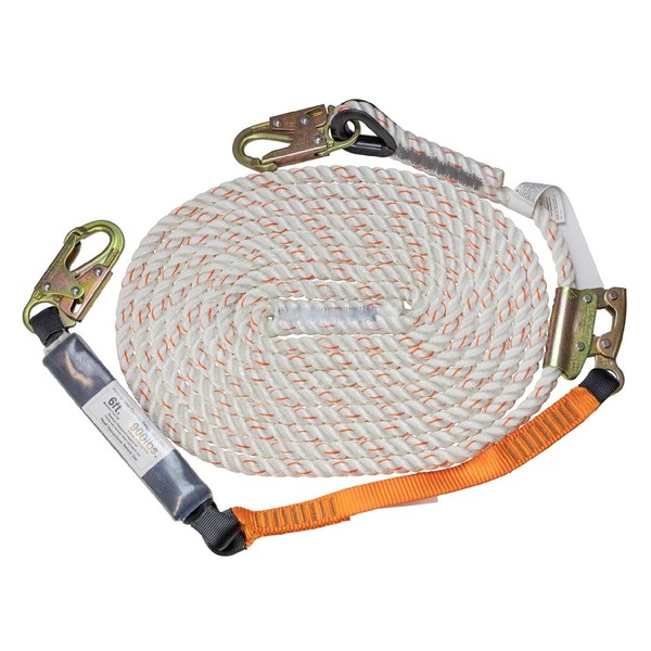 Malta Dynamics 50’ Vertical Lifeline Assembly – Fall Protection Rope,