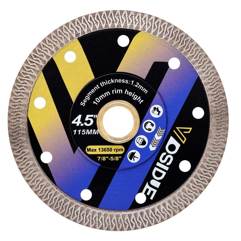 VOSIDUE 2Pc Super Thin 4.5" Porcelain Tile Saw Blade Diamond