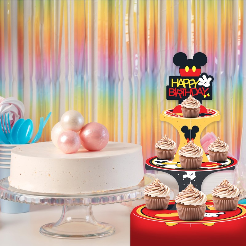 3-Tier Cartoon Mouse Cupcake Stand - Birthday Party Supplies and