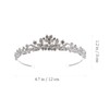 FRCOLOR Crystal Wedding Tiara for Bride,Elegant Rhinestone Bridal Flower Tiara