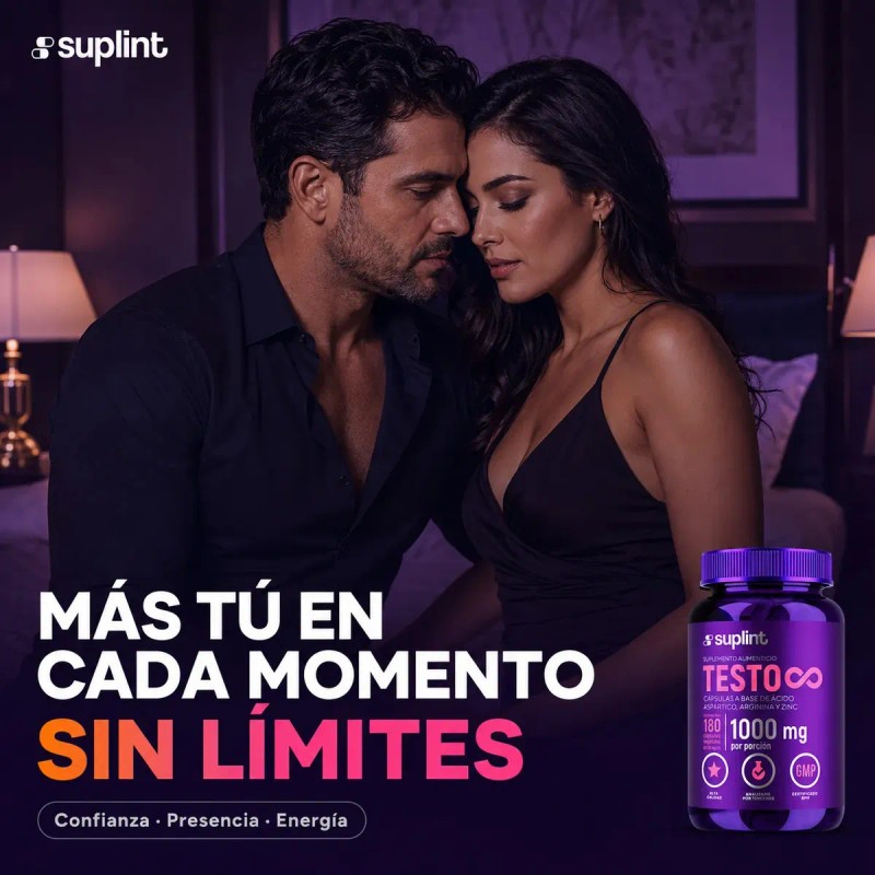 Testo Suplemento Hombre Ácido Aspártico Fenogreco Arginina Zinc Vegano Gluten