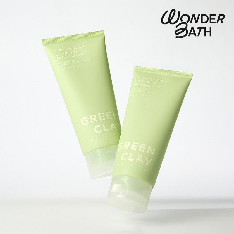Wonder Bath [2PACK] Wonder Bath Super Vegitox Green Clay Pack