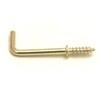 SISI UK® 50MM 2" Brass Shouldered Straight Cup Hook Dresser Screw in Medium - Pack 10