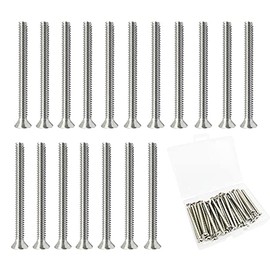 30 Pieces Extra Long Outlet and Device Mounting Screws 6-32 x 1-1/2 Inch Stainless Steel Pan Head Machine Screws Full Thread Truss Head Bolts Screws Drive Tool Accessories