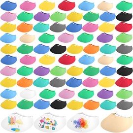 80 Pack DIY Sun Foam Visors Summer Blank Adjustable Sun Visor Hat for Adult Kids Summer Gifts Outdoor Golf Party Supplies (US, Alpha, One Size, Color Set 2)
