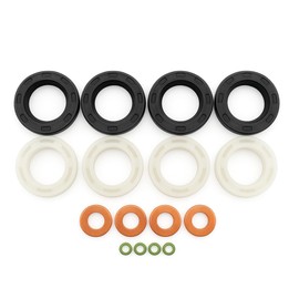 Fuel Injector Seal Washer O-Ring Kit For Ford Focus B-Max C-Max Fiesta Mondeo 1.6 TDCI Citroen C2 C3 C4 C5 Dispatch Berlingo Peugeot 307 3008 5008 Expert Partner | Set of 16 | Without Injector Studs |