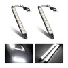 HIPOPY 2Pcs 9 LED Daytime Running Strip Lights DRL Kit,