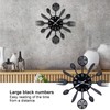 Restokki Wall Clock 14.4 Inch Kitchen Wall Clock, Black Kitchen