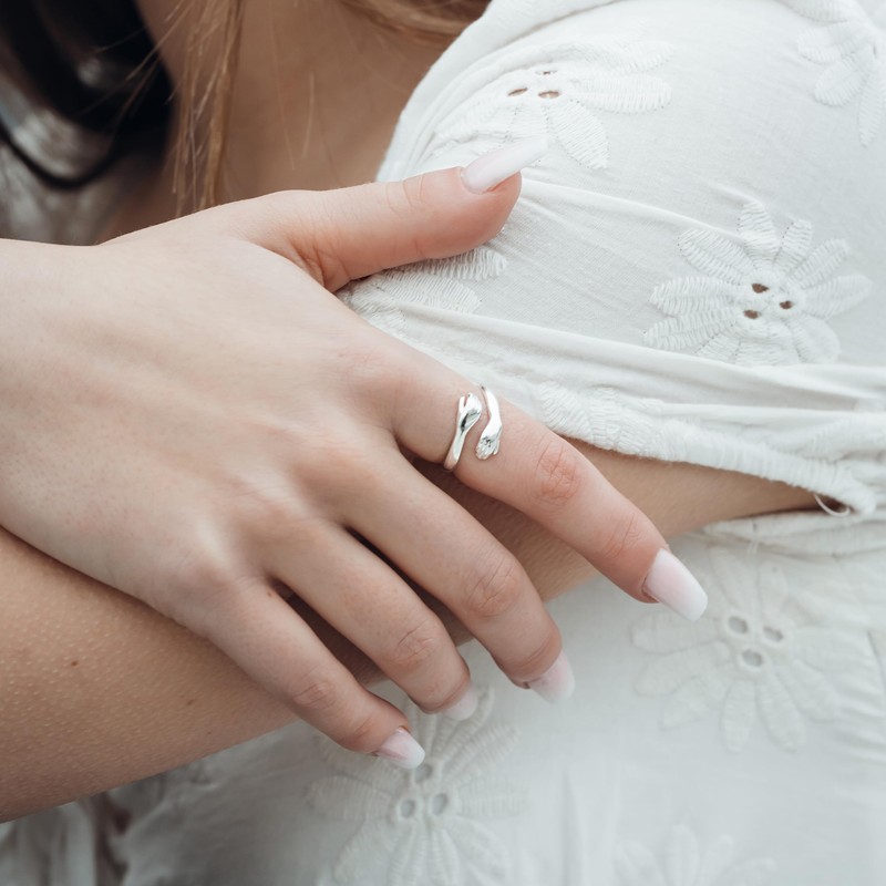 Silver Hugging Ring 925 Sterling Silver, Open Ring, Hug Ring,