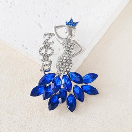 Bling Crystal Top Lady Crown ZPB Brooch Pin for Social Greek Sorority Paraphernalia Gift ZOB Jewelry Sorority Brooch 1920 Finer Women Gift