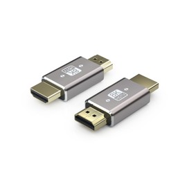 SOMDARHK 8K HDMI Adapter Male to Male 2 Pack, HDMI Connector Gold Plated HDMI 2.1 Adapter 180 Degree, 8K@60Hz Compatible with Laptop, Monitor, Projector