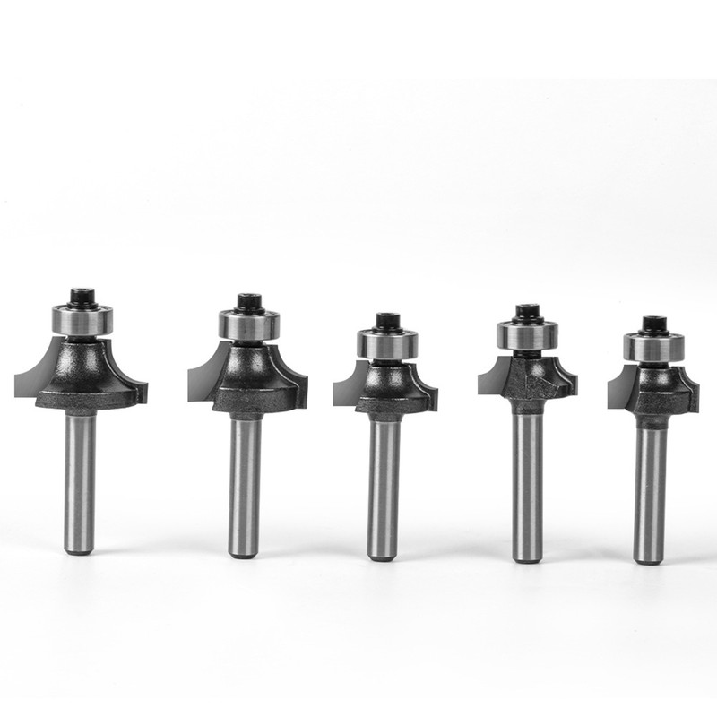 5Pcs Tungsten Steel Alloy Router Bits Set Trimming Straight Milling