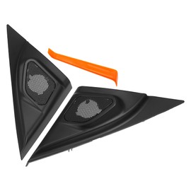 ACROPIX Interior Front Car Door Speaker Window a Pillar Cover Trim Tweeter Speaker Panel Fit for Mazda 3 2004-2009 with Screwdriver ABS Black - Pack of 2