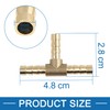 A ABSOPRO Brass Hose Barb Fitting 6mm 3 Way Tee