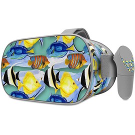 Decal Style Skin Wrap Compatible with Oculus Go Headset - Tropical Fish 01 Seafoam Green (Oculus NOT Included)