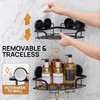 LEVERLOC 2 Pack Strong Suction Cup Corner Shower Caddy, Large
