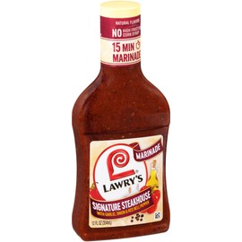 Lawry's Signature Steakhouse with Garlic, Onion & Red Bell Pepper Marinade, 12 fl oz (Pack of 6)