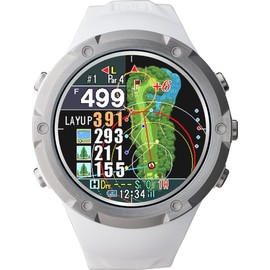 Shot Navi Evolve α White 1.4 inch Large Screen Color LCD, Latest GPS Chip "M10", Automatic Distance Measurement, Height Difference Estimated Distance, Made in Japan (ISO 9001 Certified Factory in