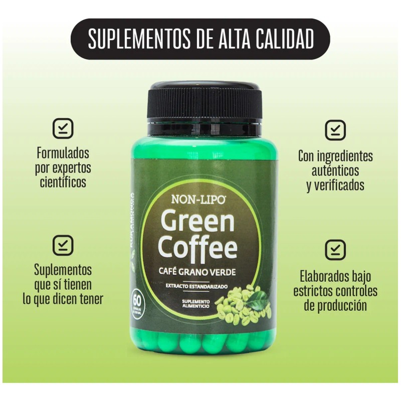 Green Coffee 60 Cpsulas Sin Sabor Suplemento Natural para Energa,