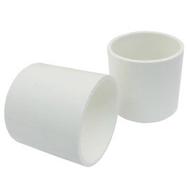 Seimneire PVC Pipe Coupling Adapter Pipe Fitting Connector, 2" White Schedule 40 PVC Slip Socket Connectors for Home or Industrial Use - 2Pcs
