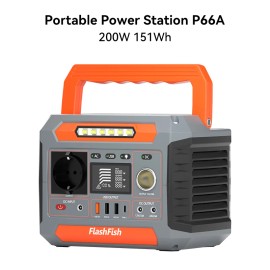 Powerstation Lithium Ion Batteries Mini Camp Inverter Electric Generator Solar Powered Charging Station & Power Station for CampOutput Power: 260W, Capacity: 151WH, Plug Type: EU, Color: P66A 200W 151WH