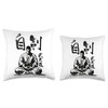 T-ShirtManiak Bushido Kanji self-Control Meditation Japan Samurai Throw Pillow, 16x16,